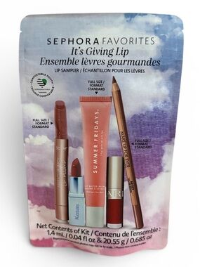 Sephora Favorites It’s Giving Lip Set Limited Edition - 3 Full Size & 2 Mini’s